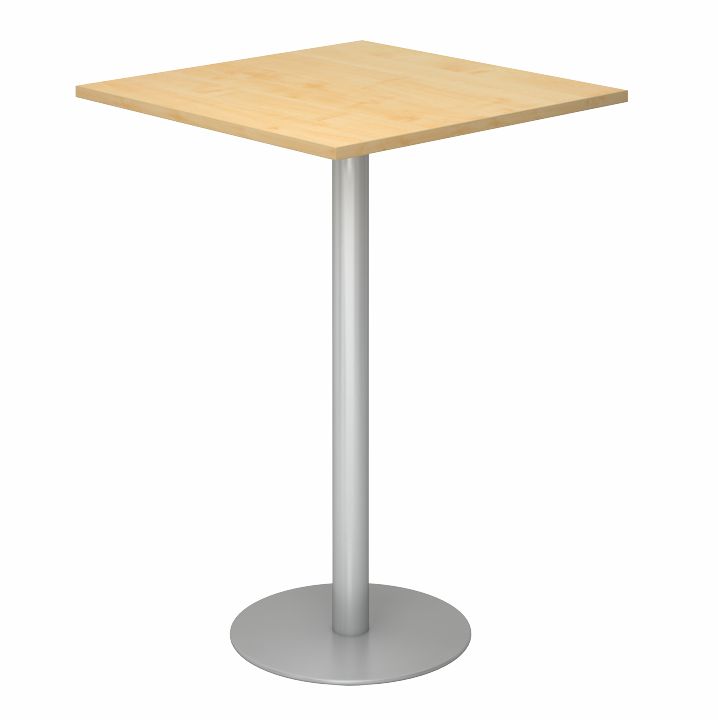 Stehtisch 80 x 80 cm, Chrom oder Silber, 8 Dekore